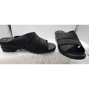 Montego Bay Club Black Criss Cross Comfort Slide Sandals Women's‎ Size 11